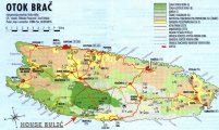 карта острова Брач