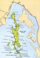 карта острова Црес и Лошинь