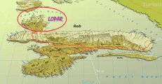 карта острова Раб