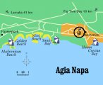 Карта пляжей Айя Напы