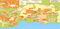 карта курорта Алупка
