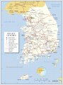 Политическая карта Южной Кореи