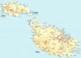 Подробная карта Мальты