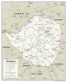 Политическая карта Зимбабве