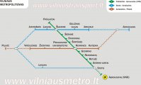 карта метро города Вильнюс