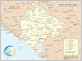 Политическая карта Черногории