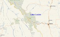 карта расположения курорта Лейк Луис