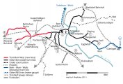 карта трамвайных линих города Берн