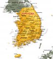 карта Юнжной Кореи