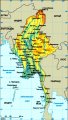 Карта Мьянма (Бирма).