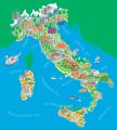 Иллюстрированная карта Италии
