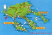 Калликратия на карте Греции