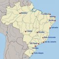Куритиба на карте Бразилии