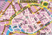 Карта исторического центра Страсбурга
