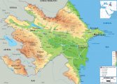 Физическая карта Азербайджана