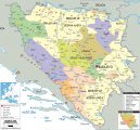 Политическая карта Боснии и Герцеговины