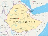 Аддис-Абеба на карте Эфиопии