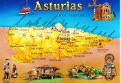 Карта Астурии