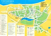 Туристическая карта Светлогорска с отелями