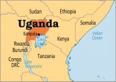 Уганда на политической карте Африки