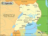 Кампала на карте Уганды