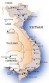 Схема расположения основных курортов Вьетнама