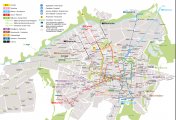 Подробная карта с маршрутами общественного транспорта