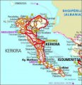 карта острова Корфу (Керкиры)
