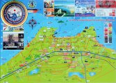 Карта Паттайи (Джомтьен, Паттайя Сити и пляж Нукла)