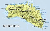 карта острова Менорка