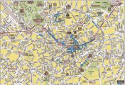 Карта исторического центра Милан с улицами
