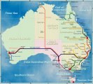 Карта жд дорог Австралии