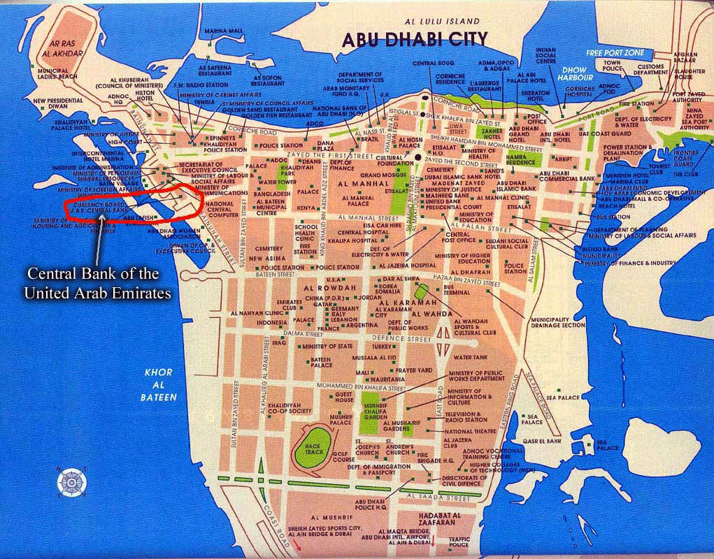 Карта абу даби