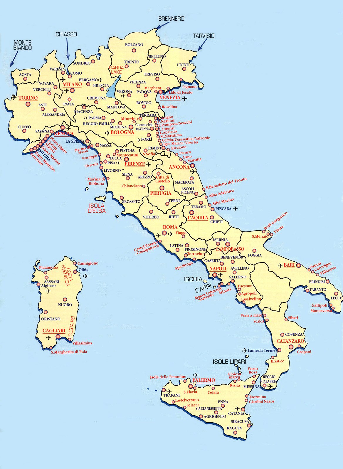 карта италии на русском