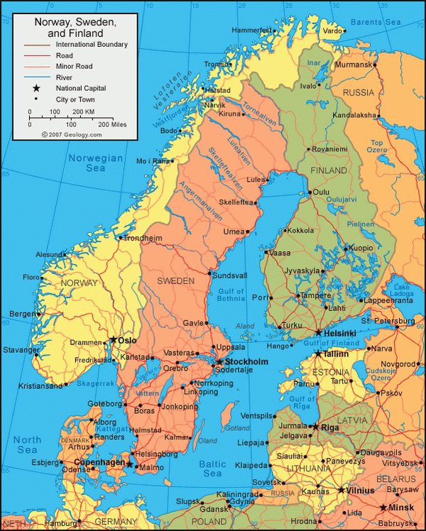 Карты Норвегии. Подробная карта Норвегии на русском языке с курортами иотелями