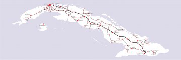 Карта жд дорог Кубы