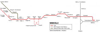 карта метро курорта Мишкольц