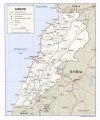 Политическая карта Ливана