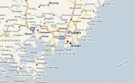 карта расположения курорта Пусан