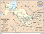 Карта дорог и административного деления Узбекистана