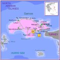 Карта острова Самос
