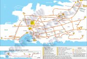 Карта движения автобусов по Сплиту