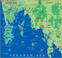 Карта пляжей Адаманского  моря (Пхукет, Краби)