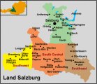 Административная карта Зальцбургерланда
