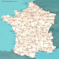 Приблизительные расстояния между городами Франции