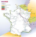 Карта маршрутов TGV