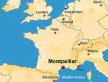 Монпелье на карте Франции