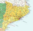 Сиджес на карте Каталонии