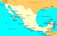 Пуэрто Морелос на карте Мексики
