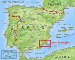Мурсия на карте Испании